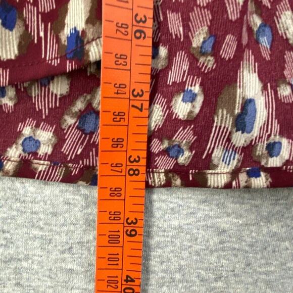 Umgee Dress Womens 1XL Burgandy Wine Baby Doll Long Sleeve Short Boho Chic - Picture 10 of 12